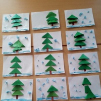 Фотоотчёт о НОД по конструированию из бумаги способом оригами «Ёлочка» в старшей группе