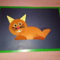 Мастер-класс «Кошка» по объемному конструированию из кругов бумаги, к Дню кошек на МAAM