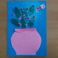 Мастер-класс по изготовлению открытки из бумаги «Букет цветов»