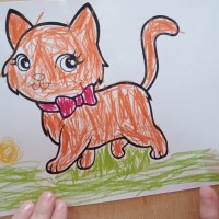 Коррекционное занятие по рисованию карандашами «Клубочек для котенка» для детей с нарушением зрения средней группы
