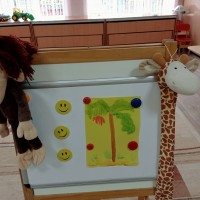 Коррекционное занятие по рисованию красками «Пальма для обезьянки» для детей средней группы с нарушением зрения