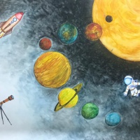 Выставка работ на тему «День космонавтики» в детском саду