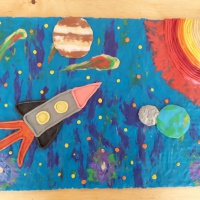Детский мастер-класс «Картина из пластилина «Космос»
