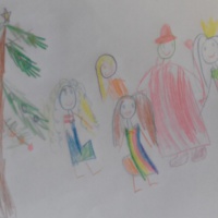 Конспект ООД по рисованию с использованием ИКТ в старшей группе «Новогодний праздник в детском саду»
