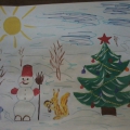 Конспект НОД по рисованию «Наша нарядная елка» в средней группе