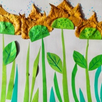 Мастер-класс с использованием природного материала для детей «Цветы из осенних листьев»