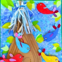 Мастер-класс для детей «Поделка «Птицы в гнезде» из картона и бумаги с элементами рисования»