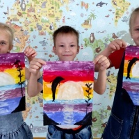 Мастер-класс по рисованию гуашью с детьми старшего дошкольного возраста «Закат на море»