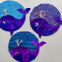 Мастер-класс для детей по аппликации с элементами рисования к Всемирному Дню китов и дельфинов «Кит»