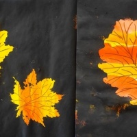 Мастер-класс для дошкольников по рисованию гуашью с помощью губки «Осенний лист»
