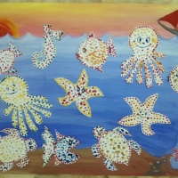 Конспект НОД по рисованию ватными палочками «Морские обитатели» для младшего дошкольного возраста