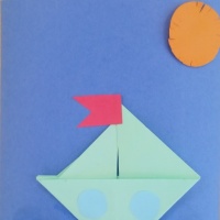 Детский мастер-класс по аппликации с элементами оригами «Парусник»