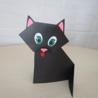 Мастер-класс по изготовлению поделки в технике оригами с элементами аппликации «Котёнок» с детьми дошкольного возраста