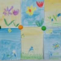Конспект НОД по рисованию восковыми мелками и акварелью «Красивые цветы» с детьми старшей группы