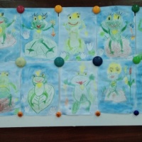 Занятие по рисованию восковыми мелками и акварелью «Царевна-лягушка» с детьми подготовительной группы