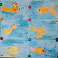 Конспект ОД по рисованию восковыми мелками и акварелью «Золотая рыбка» с детьми подготовительной группы