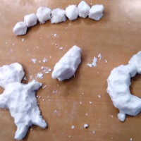 Фотоотчёт «Что мы лепили из искусственного снега» с детьми 4–5 лет
