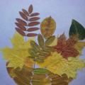 Аппликация из осенних листьев. Творческая мастерская