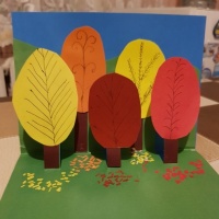 Мастер-класс по изготовлению объемной открытки «Осенний лес»
