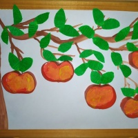 Мастер-класс по объёмной аппликации с элементами рисования «Ветка яблони» для работы с детьми старшего дошкольного возраста