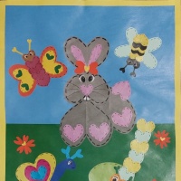 Мастер-класс по аппликации из сердечек из цветной бумаги «На поляне в летний день» для детей старшего дошкольного возраста