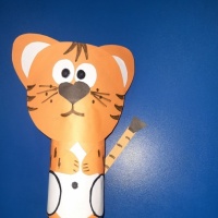 Детский мастер-класс по аппликации из втулки с элементами рисования «Тигр — символ года»