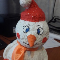 Мастер-класс по изготовлению игрушки из папье-маше «Снеговик»