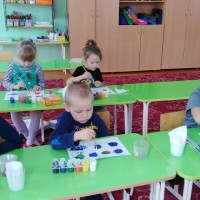 Фотоотчет «Узоры городецкой росписи в старшей разновозрастной группе»