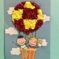 Мастер-класс «Воздушный шар» с использованием цветной крепированной бумаги