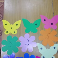Дидактическая игра по ФЭМП для средней группы «Помоги бабочке найти свой цветок»