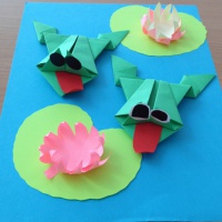 Детский мастер-класс «Прыгающая лягушка в технике оригами»