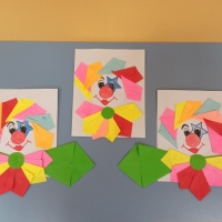 Мастер-класс поделки «Клоун» в технике оригами с элементами аппликации ко Дню смеха