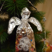 «Рождественский ангел». Поделка из фольги. Мастер-класс
