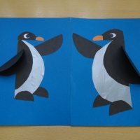 Детский мастер-класс по аппликации «Пингвины»
