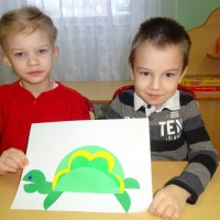 Детский мастер-класс по аппликации из бумаги «Черепаха»