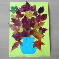Детский мастер-класс из природного материала «Букет из осенних листьев»