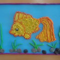 Мастер-класс: мозаика из пластилина «Эта рыбка не простая, эта рыбка — золотая»