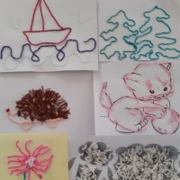 Мастер-класс «Аппликация из шерстяных ниток «Подарочки для мамочки» в ...