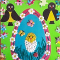Пасхальная композиция «Гнездышко в цветочках» в рамках кружковой работы «Мой любимый пластилин» (вторая младшая группа)