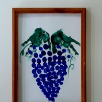 Детский мастер-класс «Композиция «Гроздь винограда». Рисование в нетрадиционной технике — ладошками и тычком