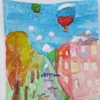 Фотоотчёт о художественных работах учащихся 3 класса к сказке К. Паустовского «Растрёпанный воробей»