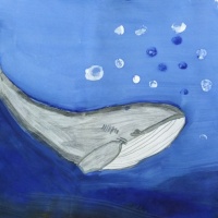 Фотоотчёт о художественных работах учащихся 4 класса к Всемирному Дню защиты морских млекопитающих на МAAM