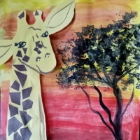 Мастер-класс по объёмной аппликации с элементами рисования мятой бумагой «Жираф» для старших дошкольников