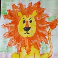 Мастер-класс по рисованию отпечатками листьев для старших дошкольников «Лев»