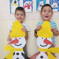 Детский мастер-класс по плоскостной аппликации «Весёлый снеговик»