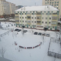 Фотозарисовка «Зима не хочет уходить — пурга метет и снег кружит!»