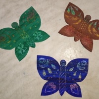 Мастер-класс по рисованию в технике граттаж «Разноцветные бабочки»