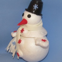 Мастер-класс «Новогодняя елочная игрушка «Снеговик из пенопластовых шаров»»