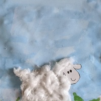 Детский мастер-класс по аппликации с элементами рисования в разных техниках для младшего дошкольного возраста «Белая овечка»