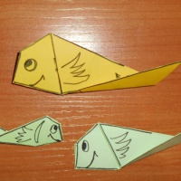 Мастер-класс по конструированию из бумаги в технике оригами «Рыбка»